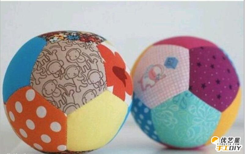 创意用布制作的圆球漂亮的布球的手工制作图解教程创意手工制作