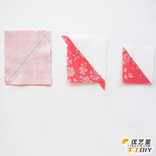 唯美温馨布艺拼接爱心挂画 精美漂亮的爱心挂画的拼接 手工diy创意制作_www.youyix.com