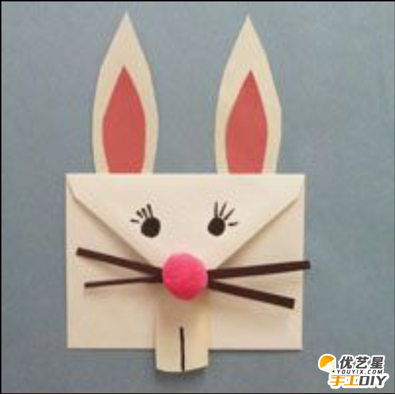 可爱好看的信封玩偶手工纸艺教程图解小巧玲珑清新的兔子信封浓缩着