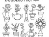 各种简笔画花盆和花卉植物简笔画的画法素材
