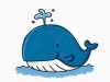 喷水的鲸鱼怎么画 可爱又逼真的鲸鱼画法 鲸鱼简笔画 鲸鱼儿童画卡通画