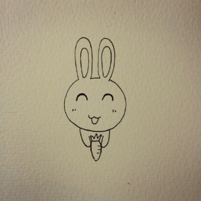可爱小兔子的画法,小兔子卡通画怎么画?