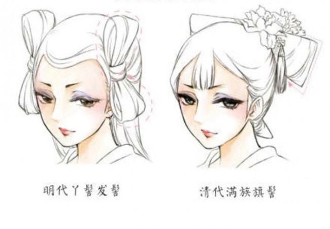古代各个朝代女性头发发型是怎么样的 卡通画插画怎么画?(2)