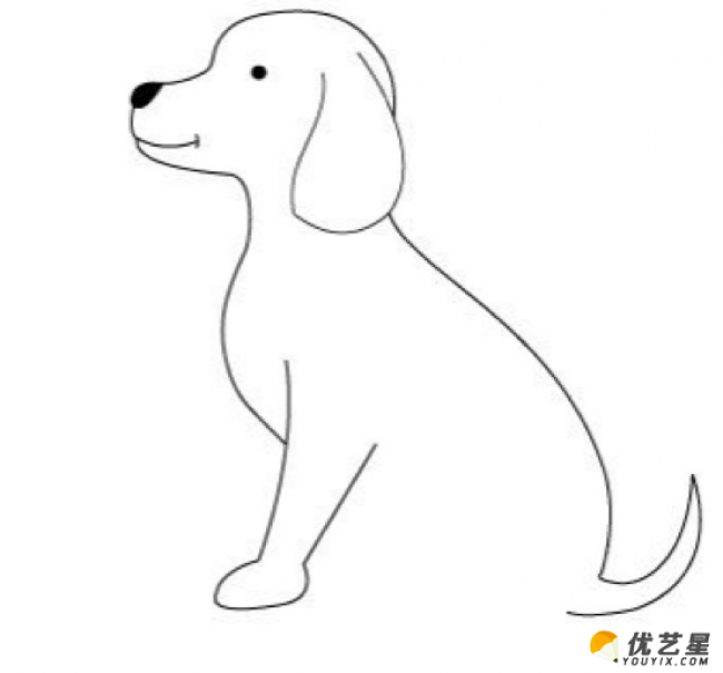 小狗的简笔画 可爱的小狗的手绘画教程