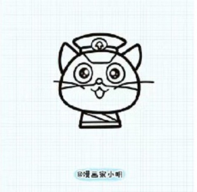 黑猫警长图片简笔画黑猫警长简笔画步骤黑猫警长儿童画教程