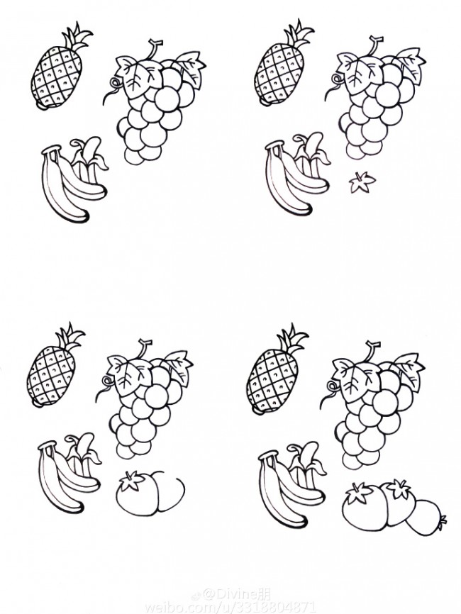水果简笔画教程水果简笔画怎么画常见水果的简笔画画法