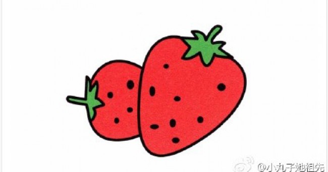 草莓简笔画怎么画草莓的简笔画画法草莓简笔画教程