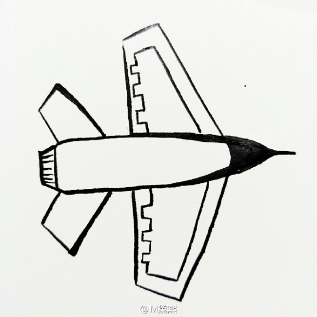 战斗机简笔画教程图片战斗机飞机的简笔画画法简单战斗机怎么画