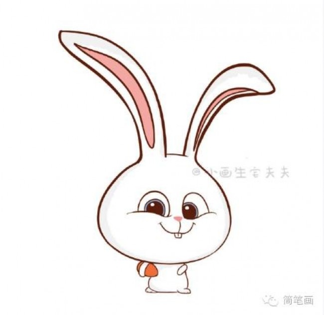 爱宠大机密兔子小白简笔画小兔子简笔画步骤小兔子图片卡通