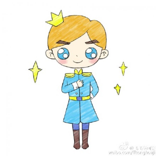 唯美的小王子漫画卡通画画法小王子简笔画儿童画怎么会简单的小王子