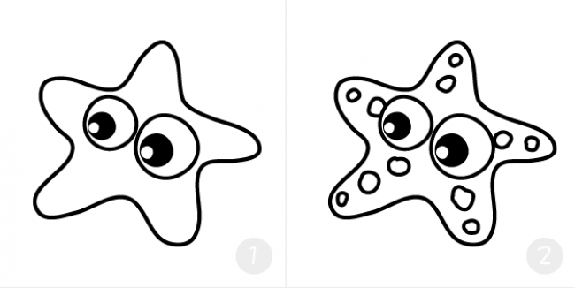 简单又可爱的小海星画法海星简笔画怎么画海星卡通画