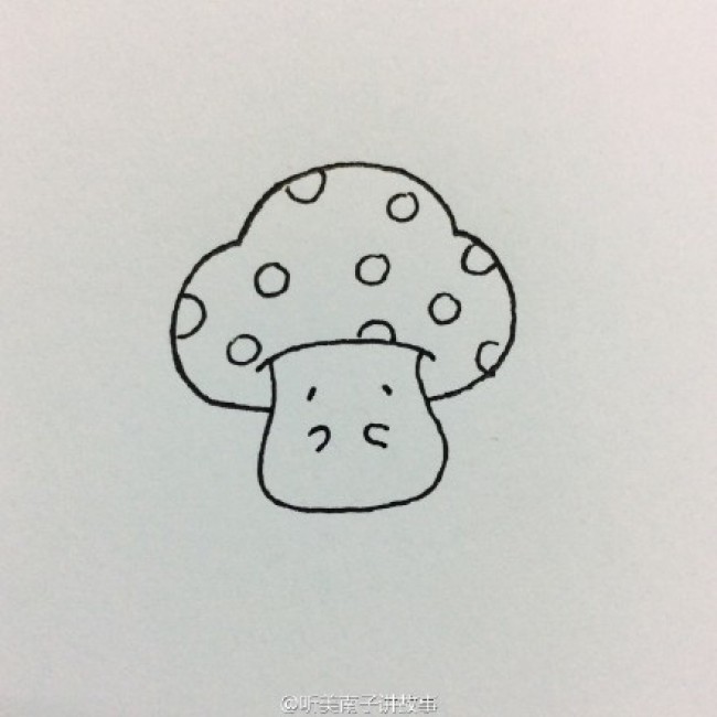 可爱的小蘑菇怎么画?