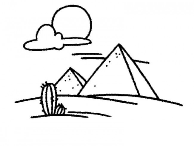 神秘的埃及金字塔卡通画画法古代遗迹金字塔简笔画儿童画手绘简笔画