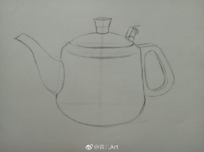 素描不锈钢壶怎么画 不锈钢材质的素描画法