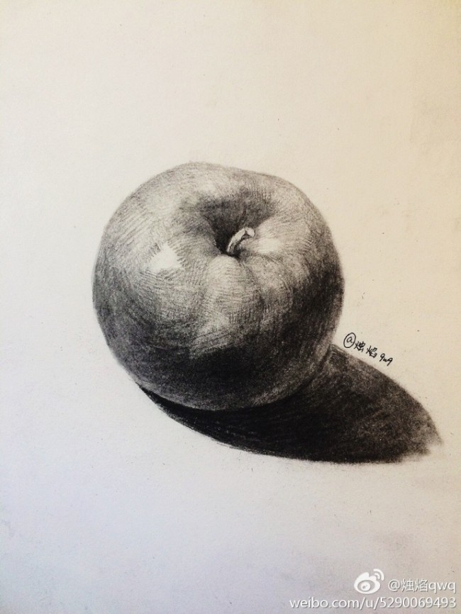苹果的素描画手绘教程图片苹果素描画怎么画苹果素描的画法