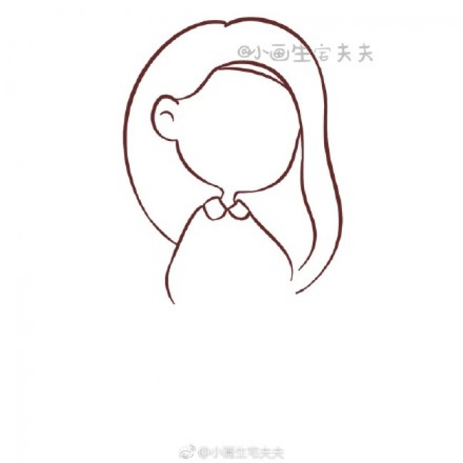 很清纯有范的小姐姐简笔画教程时尚潮流女神简笔画画法怎么画