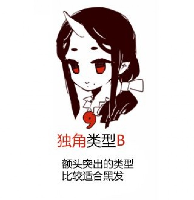 女生长着各种角的示范图片 龙角鹿角恶魔角等等 角类动漫女生画法