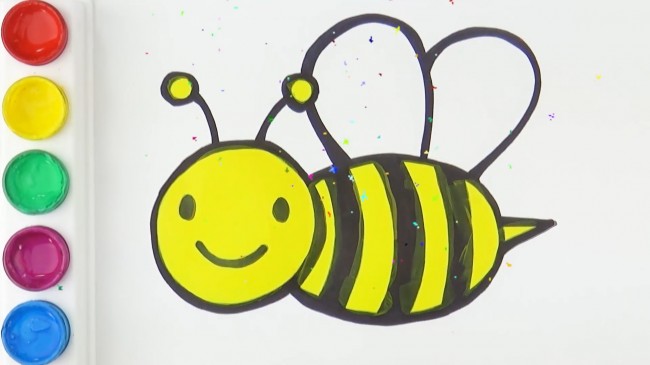 简单儿童画 教你画一只可爱小蜜蜂 蜜蜂的画法