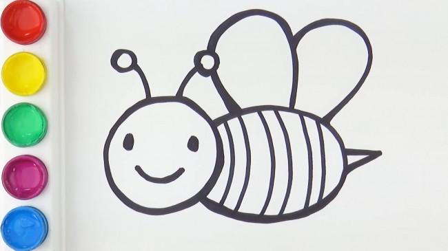简单儿童画 教你画一只可爱小蜜蜂 蜜蜂的画法