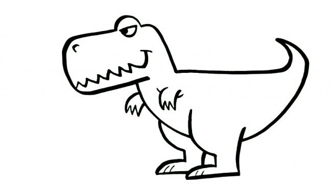 这样一只可爱又厉害的恐龙就画好了,你学会了吗?