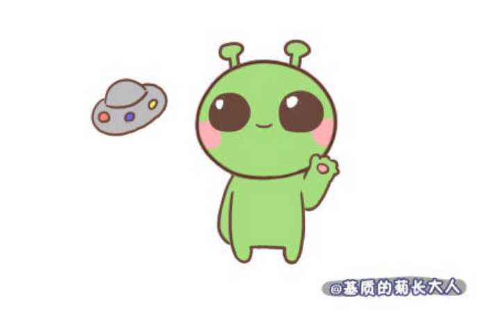 可爱的外星人怎么画 外星人简笔画画法 外星人卡通画手绘教程(2)