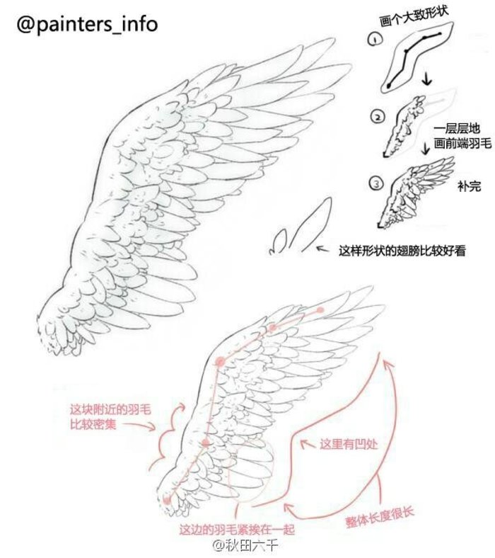 天使的翅膀绘画教程 技巧讲解