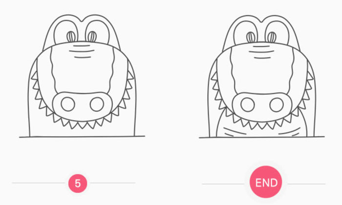 鳄鱼简笔画怎么画 鳄鱼卡通画的画法 鳄鱼儿童画手绘绘画教程图解(2)