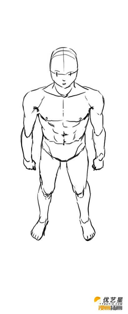 动漫角色攻击招式人体姿势怎么画教程 男性各角度姿态插画素材(2)