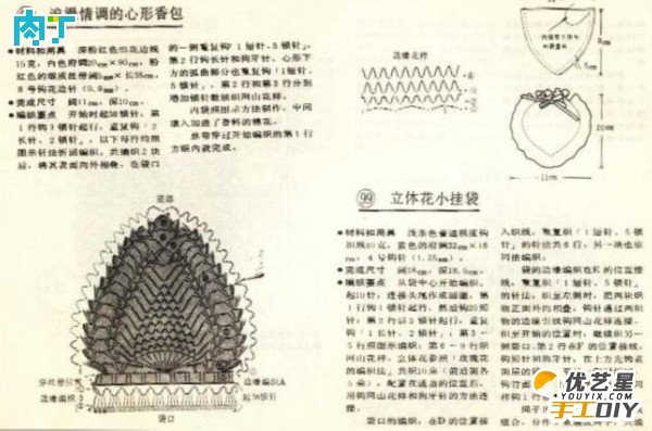 如何用毛线编织可爱漂亮的小香包 香包的手工编织教程 手工编织制作教程_www.youyix.com