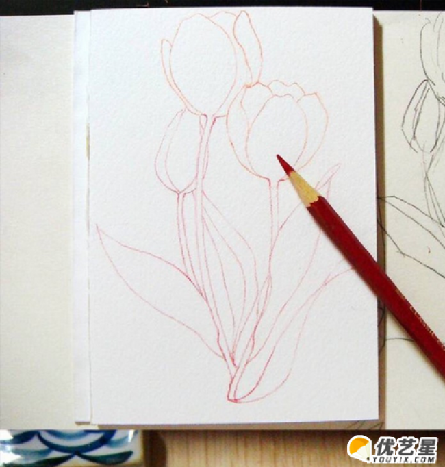 漂亮的花儿怎么画 简单花儿的水彩手绘教程 图片 4p 才艺君