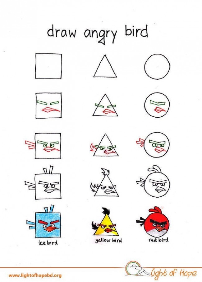 几何图形简笔画幼儿儿童几何图形简笔画教程图片正方形圆形三角形可以