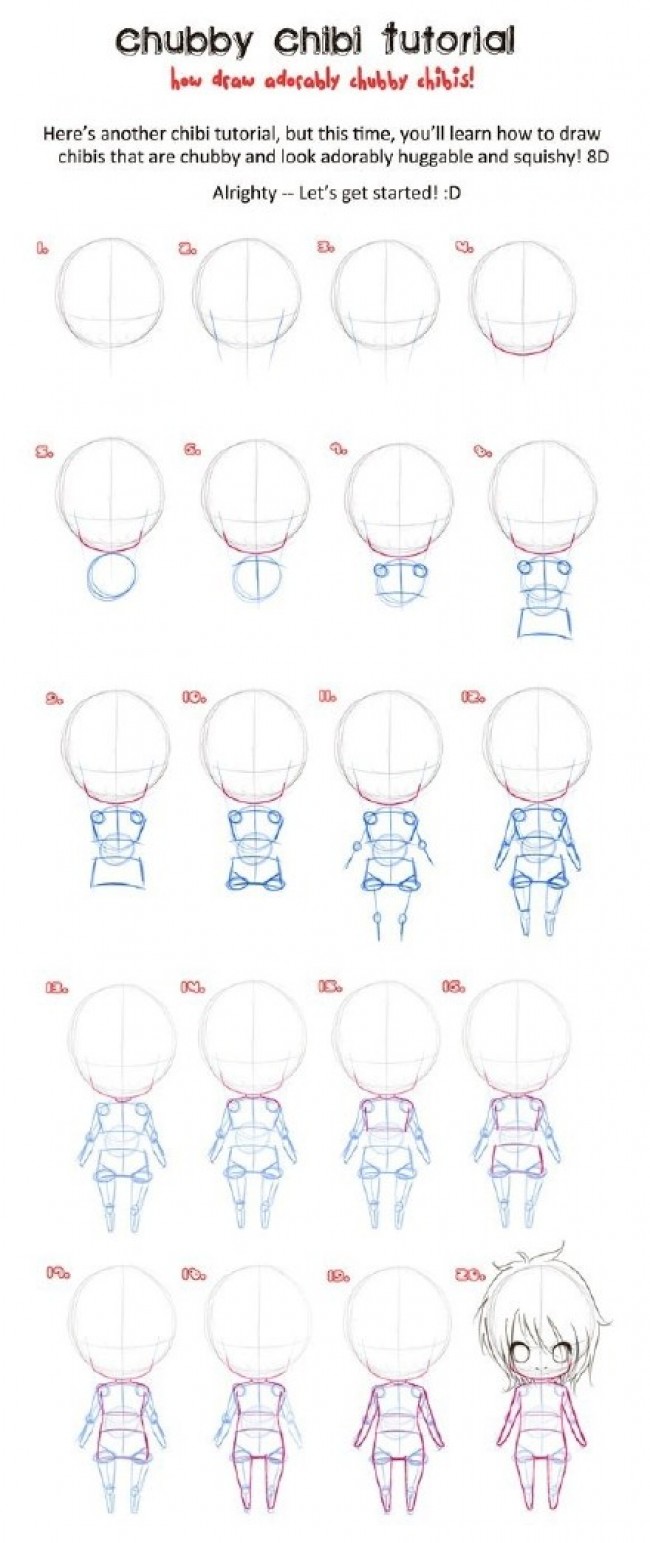 女生q版人物漫畫的畫法比例結構講解展示q版漫畫人物怎麼畫