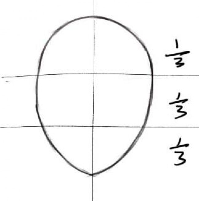 日漫人物角色脸型与脸部结构演示讲解画法图片脸部五官比例结构